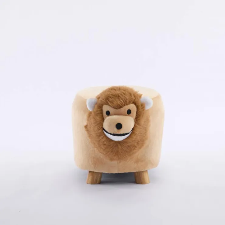 Lion-Shaped Kids Pouf – 13.8" x 23.64" x 14.15" Fawn Outlet