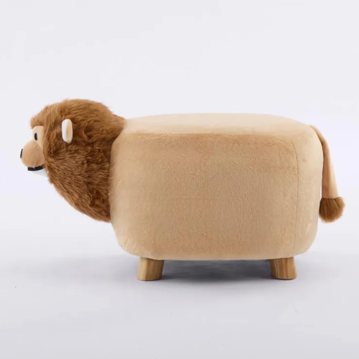 Lion-Shaped Kids Pouf – 13.8" x 23.64" x 14.15" Fawn Outlet