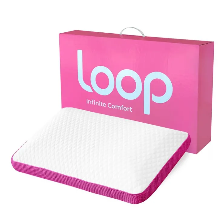 LOOP aerated memory foam pillow Pink & White Best