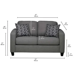 Sofa By Fancy Loveseat - Charcoal Grey Dark Grey Sale
