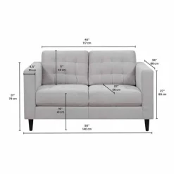 Loveseat - Grey Clearance