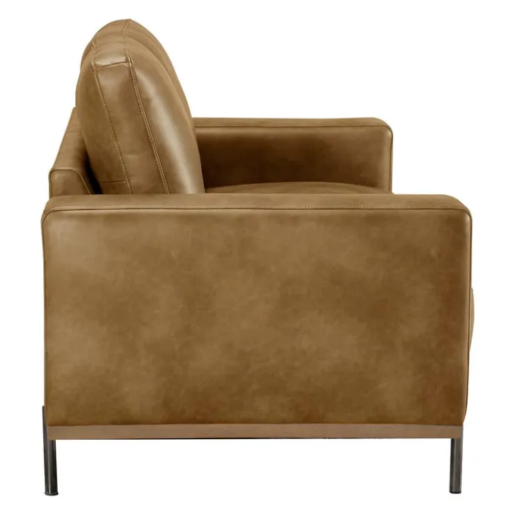 Loveseat with Deep Seating - Brown Discount