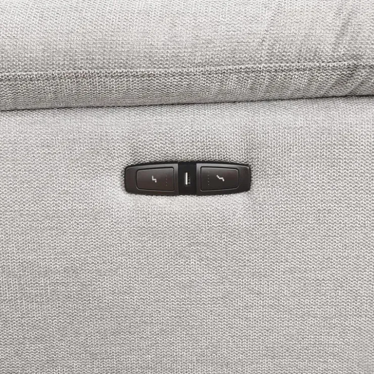 Loveseat with Power Sliders White/Beige Sale