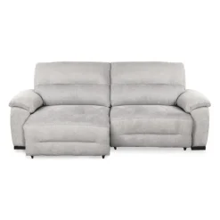 Loveseat with Power Sliders White/Beige Sale