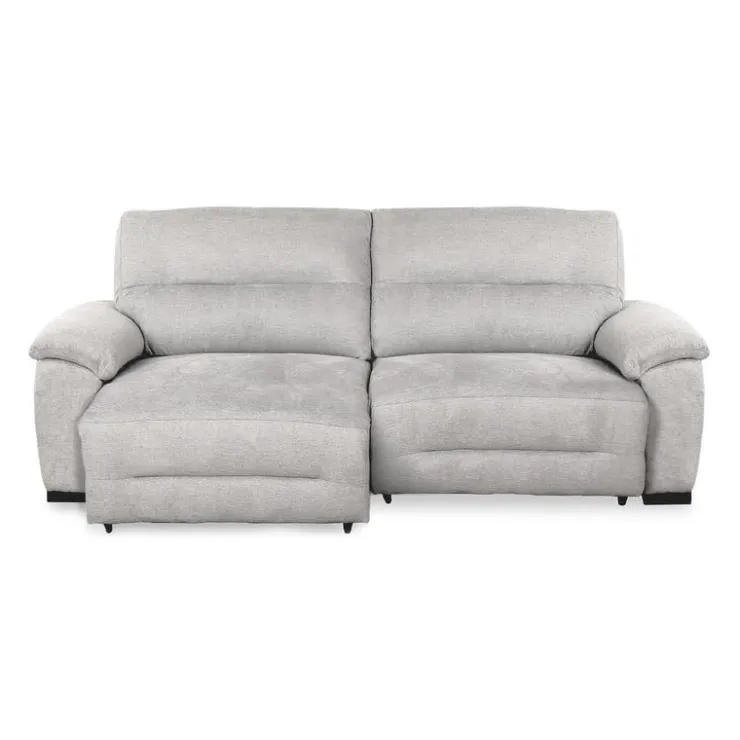 Loveseat with Power Sliders White/Beige Sale