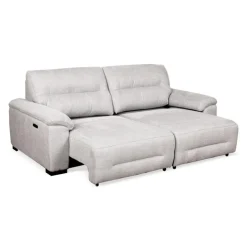 Loveseat with Power Sliders White/Beige Sale