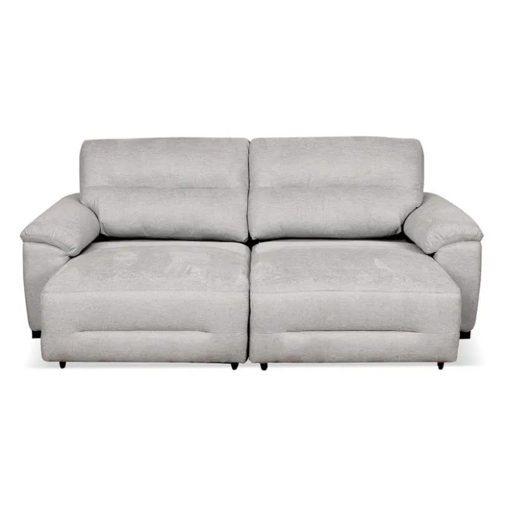 Loveseat with Power Sliders White/Beige Sale