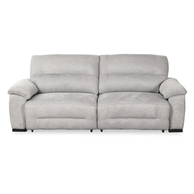 Loveseat with Power Sliders White/Beige Sale