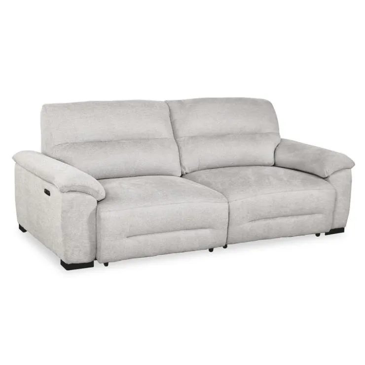 Loveseat with Power Sliders White/Beige Sale
