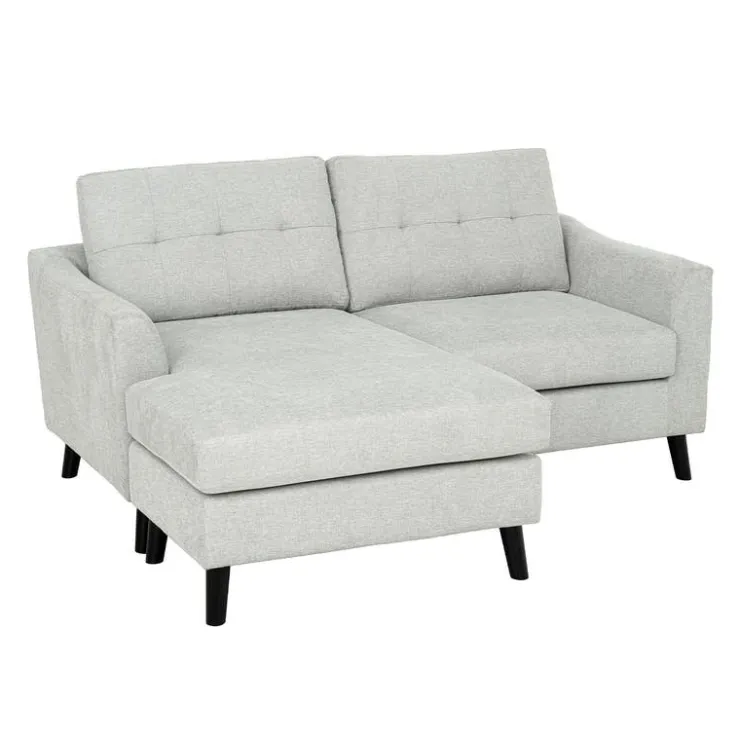 Loveseat with Reversible Chaise - Light Grey Discount