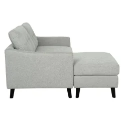 Loveseat with Reversible Chaise - Light Grey Discount