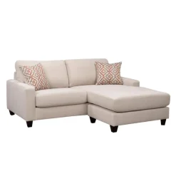 Sofa By Fancy Loveseat with Reversible Chaise Beige Sale