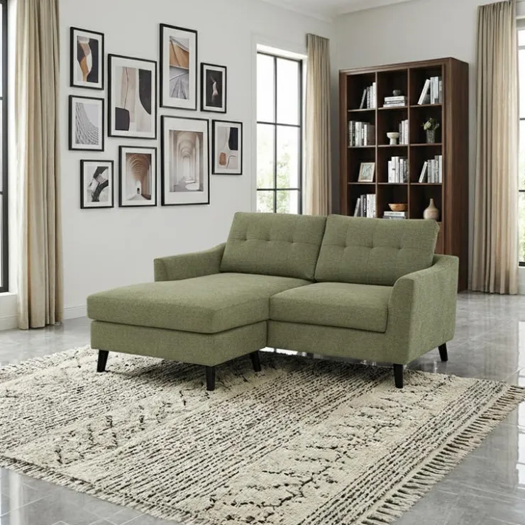 Loveseat with Reversible Chaise - Green Best