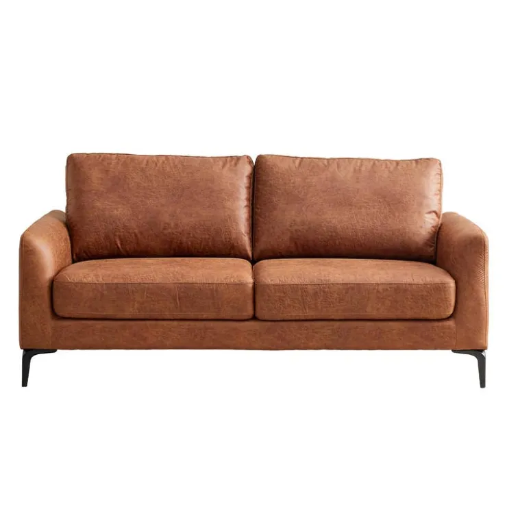 Loveseat with Tapered Legs Brown Discount