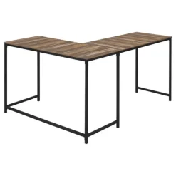 Monarch L-shaped computer desk - corner / metal base / large desk - 58