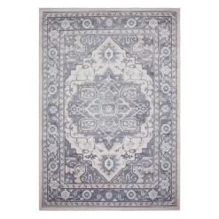 Machine Washable Indoor Rug - 5 x 7 Beige/Grey Clearance