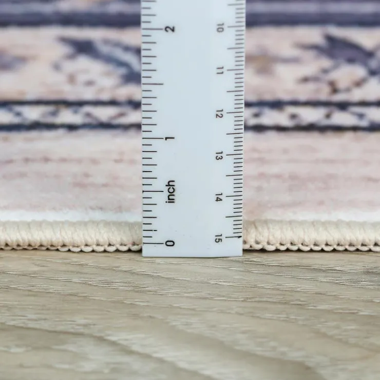 Machine Washable Indoor Rug - 5 x 7 Beige/Grey Clearance