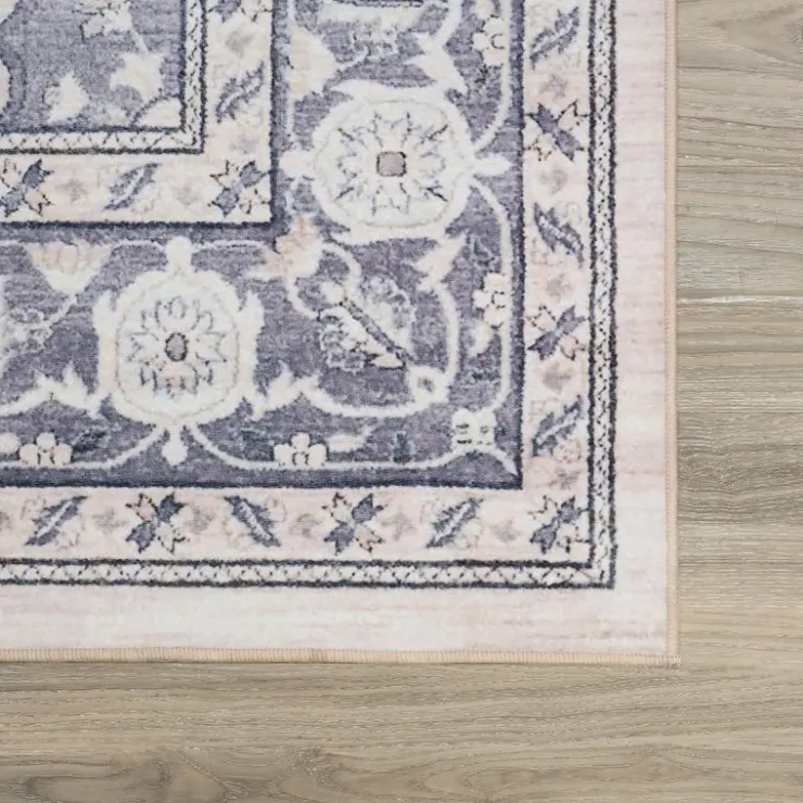 Machine Washable Indoor Rug - 5 x 7 Beige/Grey Clearance