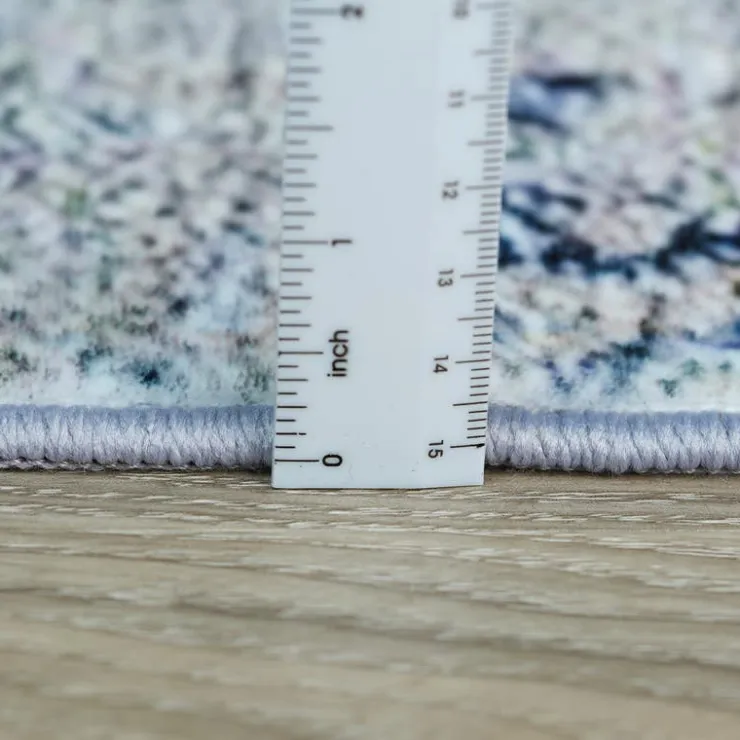 Machine Washable Indoor Rug - 5 x 7 Beige/Blue Outlet