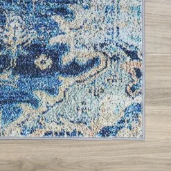 Machine Washable Indoor Rug - 5 x 7 Beige/Blue Outlet