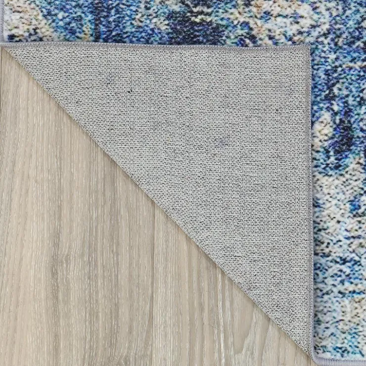 Machine Washable Indoor Rug - 5 x 7 Beige/Blue Outlet