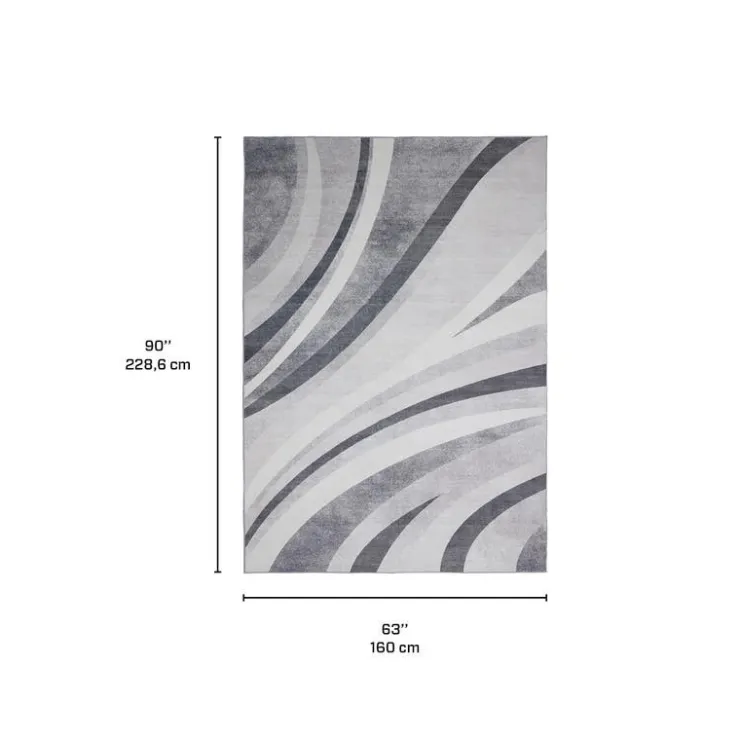 Machine Washable Indoor Rug - 5 x 7 Grey Sale