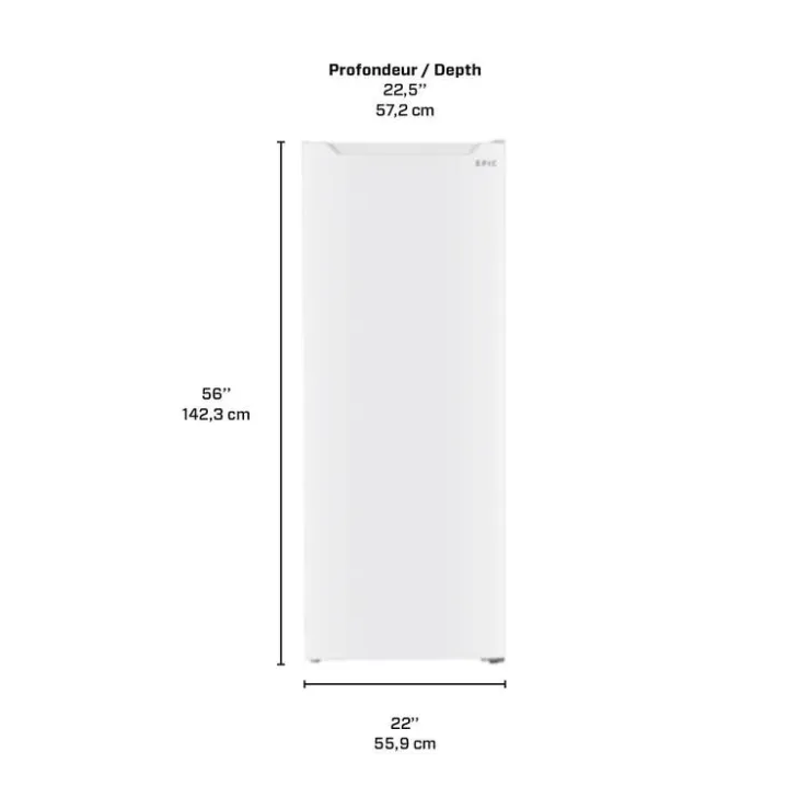 Marathon 7 Cu Ft 22 In Convertible All Refrigerator/Freezer All refrigerator, Convertible Freezer - ERF70W White Discount