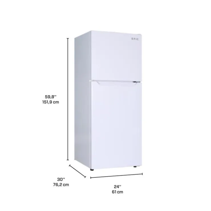 Marathon 12 Cu Ft 24 In Refrigerator Top Freezer - EFF123W White Discount