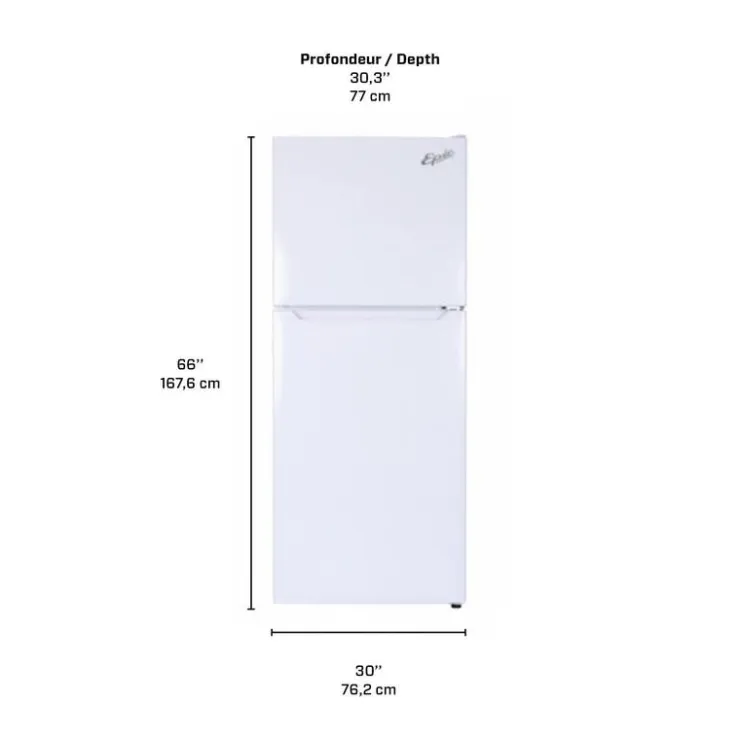 Marathon 18 Cu Ft 30 In Refrigerator Top Freezer - EFF181W White Sale