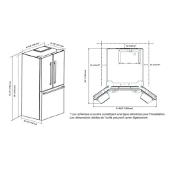 Marathon 18 Cu Ft Refrigerator 30 In Bottom Freezer, French door - MFF180SSFD-1 Stainless Hot