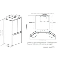 Marathon 18 Cu Ft Refrigerator 30 In Bottom Freezer, French door - MFF180WFD-1 White Online
