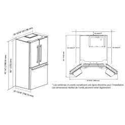Marathon 20,8 Cu Ft Refrigerator 36I In Bottom Freezer, French door - MFF208SSFD Stainless Discount