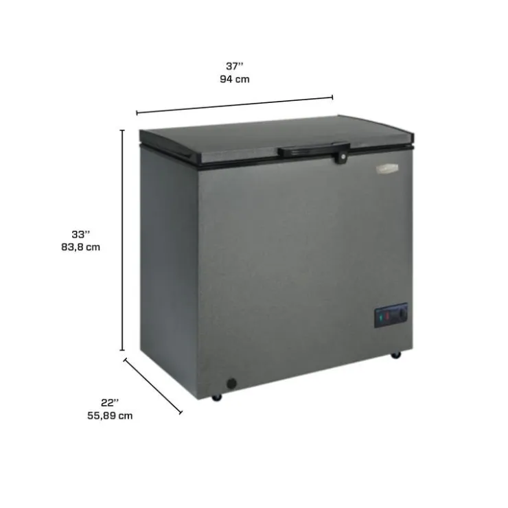 Marathon Freezer , Honrizontal, 37" - MCF701GRD Black Granite