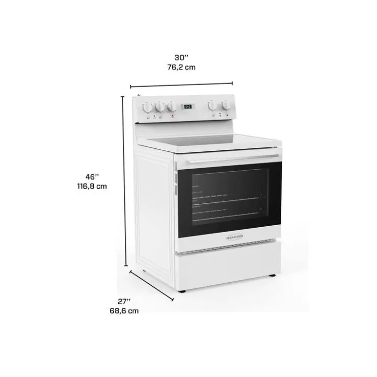 Marathon Range 30" Electric Glass-Ceramic - MER3070W White Online