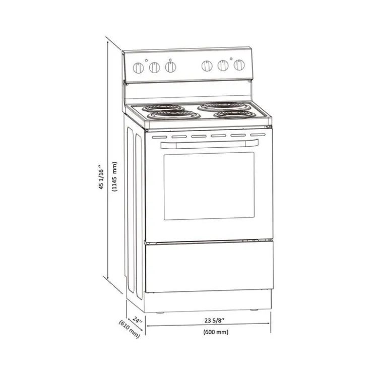 Marathon Range 24" Electric Coil elements - MER241SS-2 White Clearance