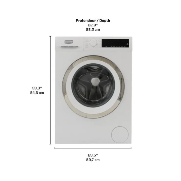 Marathon Washer Front-Load 23.5" - MWM2214W White Hot