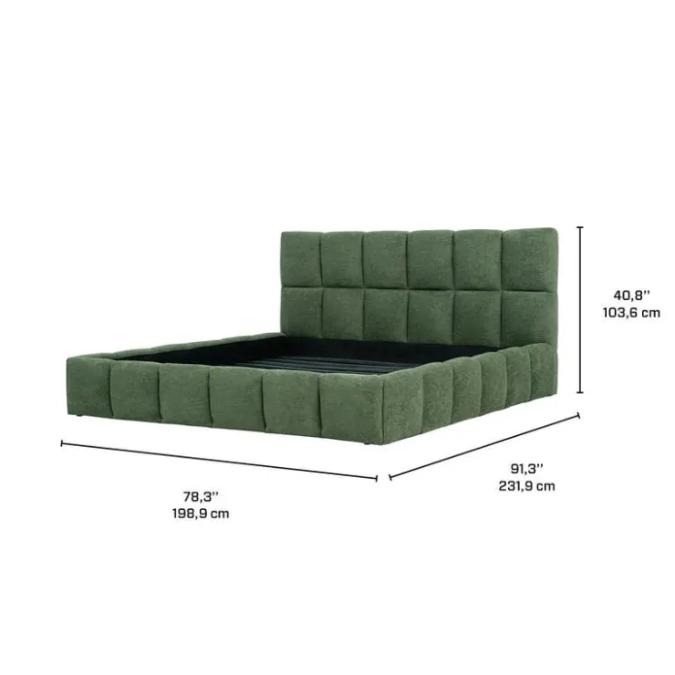 Marshmallow-Style King Bed (78") - Green Best