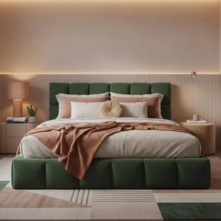 Marshmallow-Style King Bed (78") - Green Best