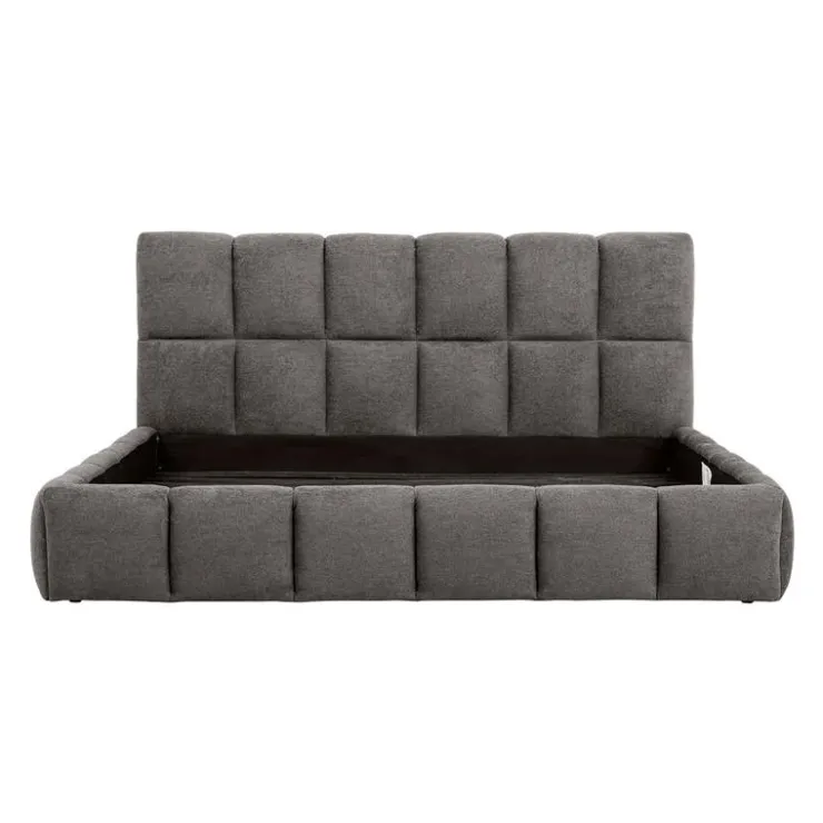 Marshmallow-Style King Bed (78") - Grey Light Grey New