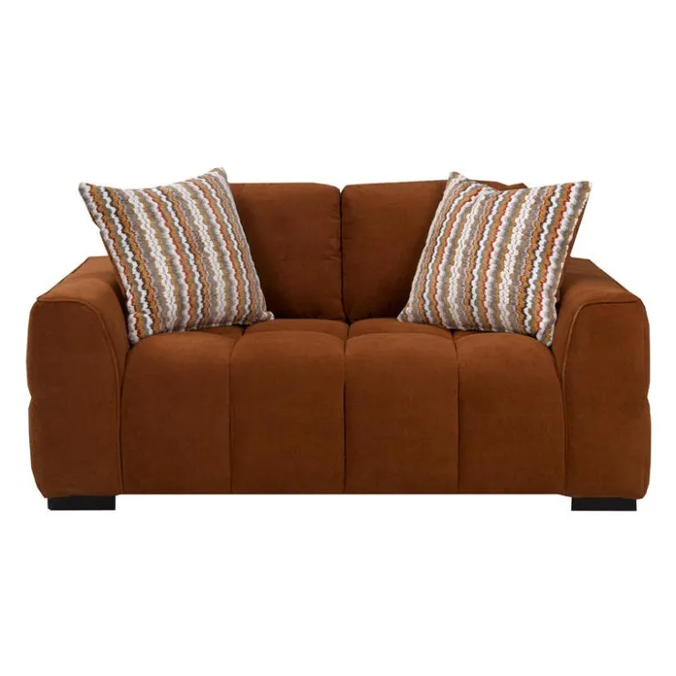 Sofa By Fancy Marshmallow-Style Loveseat - Rust Outlet