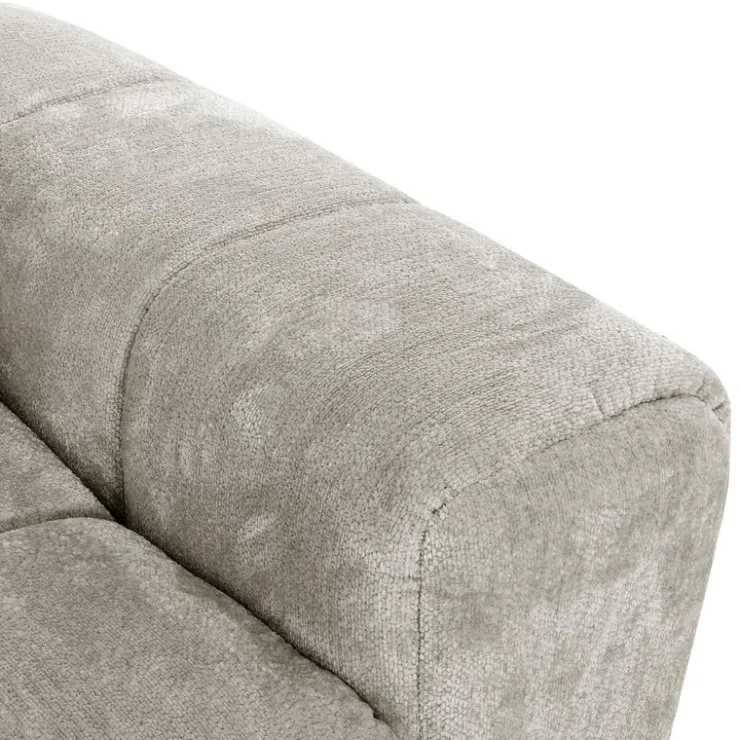 Marshmallow-Style Sectional with Left-Side Chaise - Grey Outlet