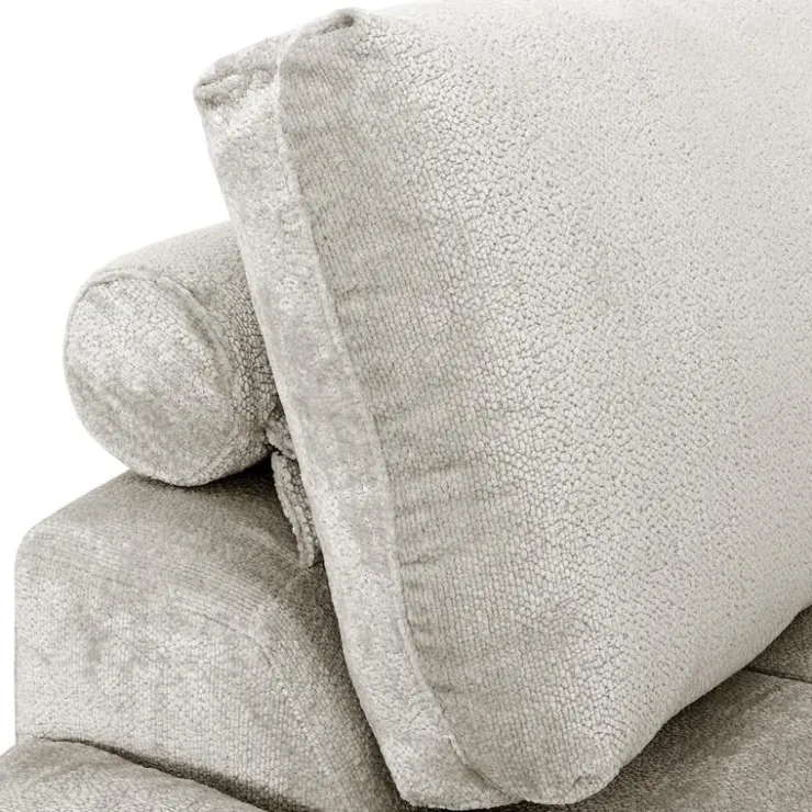 Marshmallow-Style Sectional with Left-Side Chaise - Grey Outlet