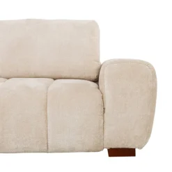 Marshmallow-Style Sectional with Left-Side Chaise - Cream Outlet