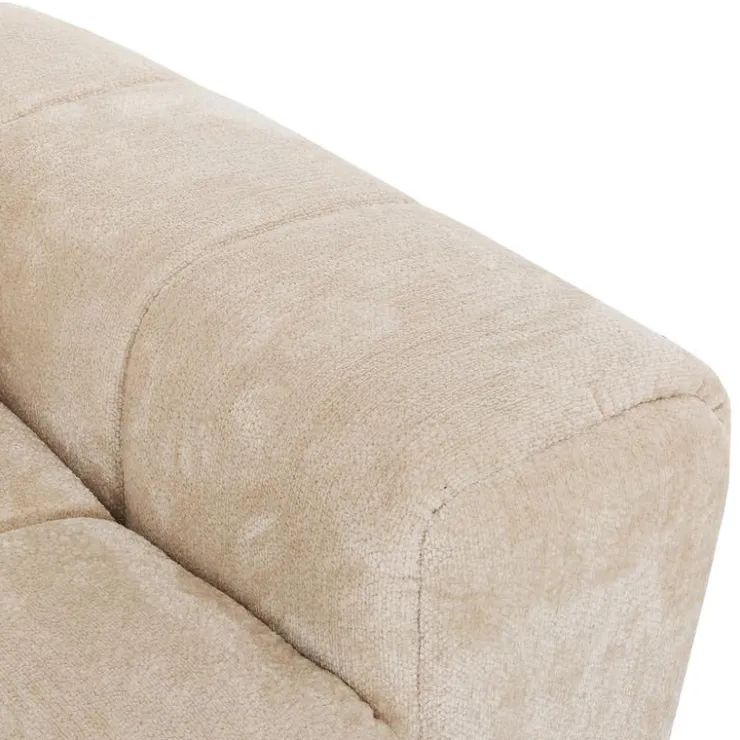 Marshmallow-Style Sectional with Left-Side Chaise - Cream Outlet