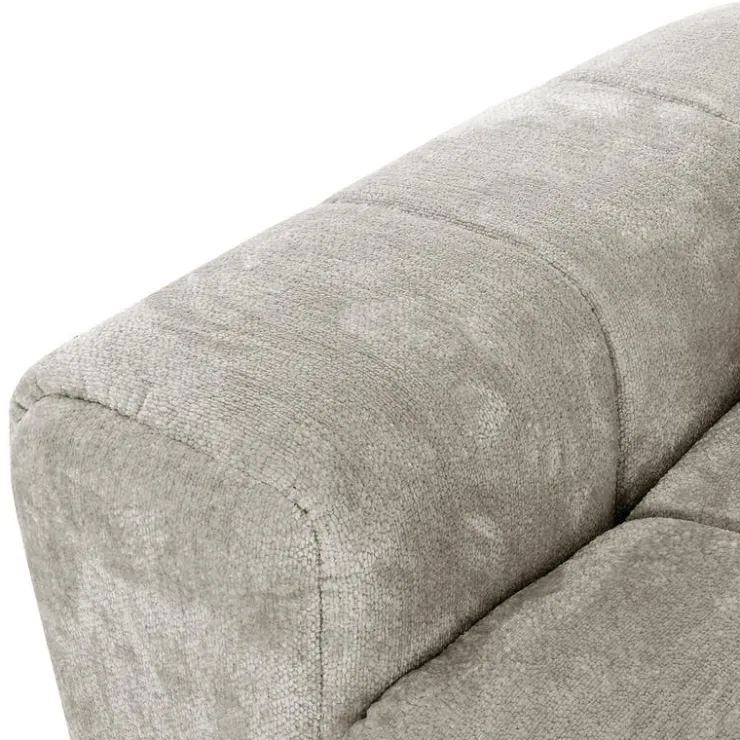 Marshmallow-Style Sectional with Right-Side Chaise - Grey Hot