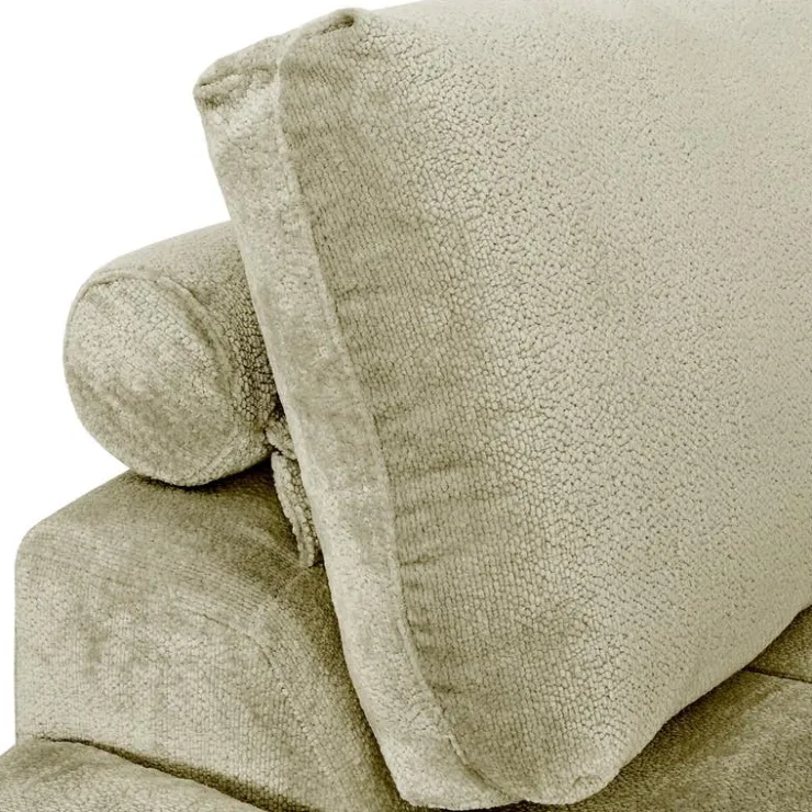 Marshmallow-Style Sectional with Left-Side Chaise - Sage Green