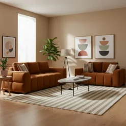 Sofa By Fancy Marshmallow-Style Sofa - Rust Best