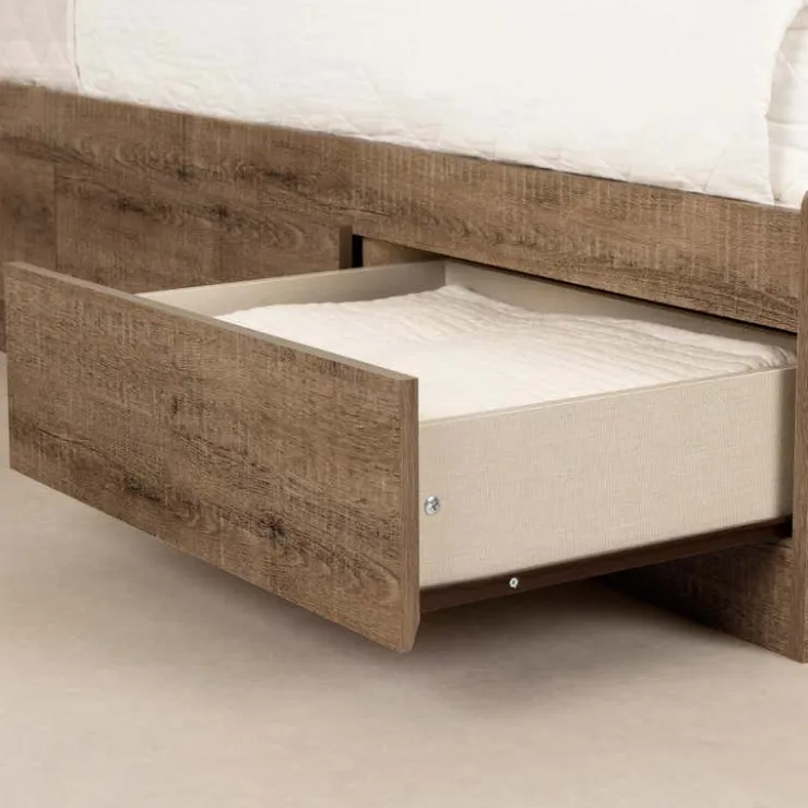 Meubles South Shore Mates Bed with 3 Drawers (39") - South Shore Weathered Oak Online