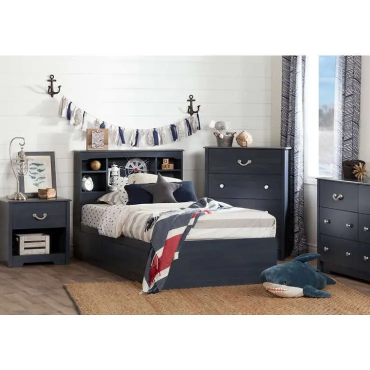 Meubles South Shore Mates Bed With 3 Drawers 39'' - South Shore BLUEBERRY Sale