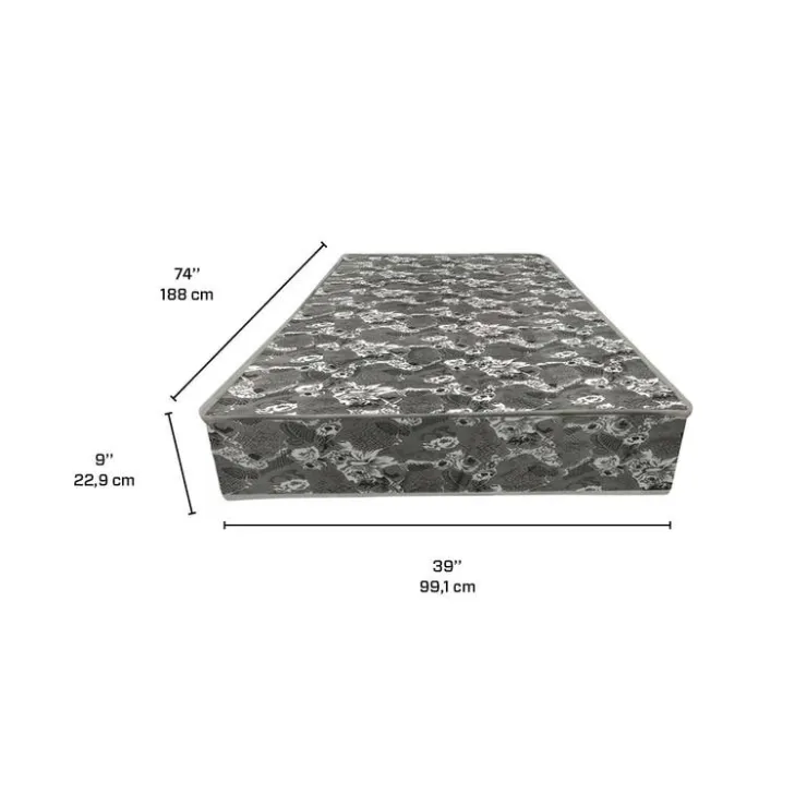 Dreamstar Medium-Firm Twin Mattress with Springs Bluish Hot